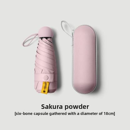 Parapluie pliable en caoutchouc noir