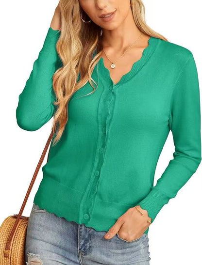 Cardigan en maille à manches courtes pour femme