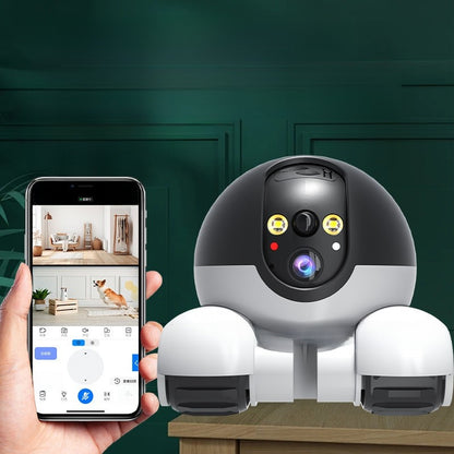 Surveillance à double lentille et double écran