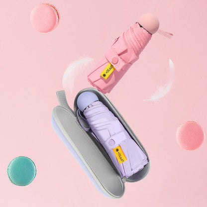 Parapluie pliable en caoutchouc noir