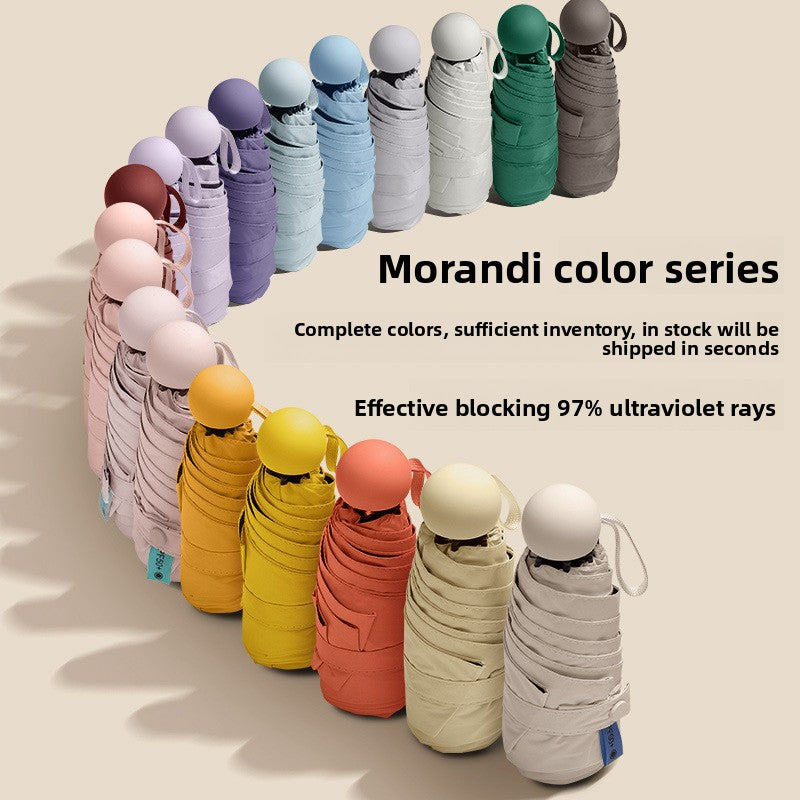 Parapluie pliable en caoutchouc noir