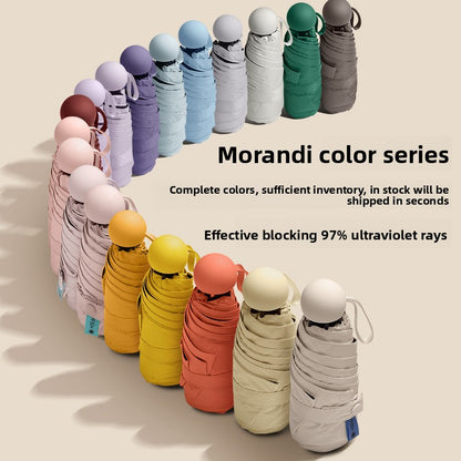 Parapluie pliable en caoutchouc noir