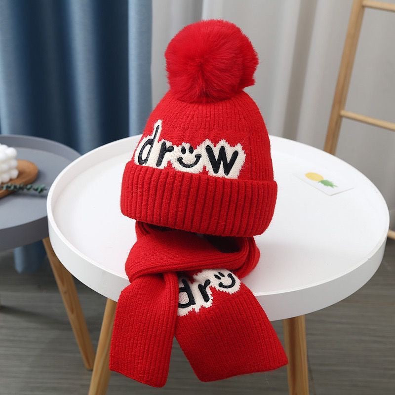 Ensemble bonnet et écharpe d'hiver pour enfants