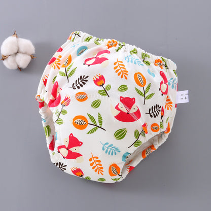 Culotte d'apprentissage lavable pour bébé, en coton respirant