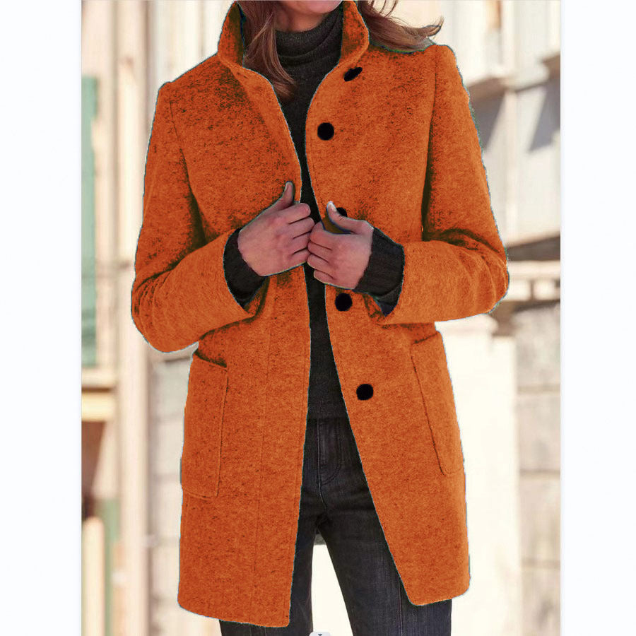 Manteau de laine boutonné
