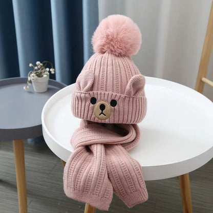 Ensemble bonnet et écharpe d'hiver pour enfants