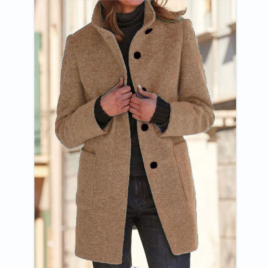 Manteau de laine boutonné