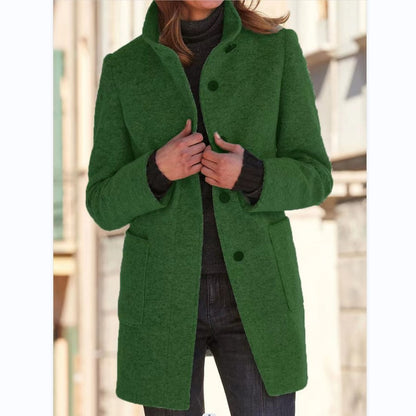 Manteau de laine boutonné