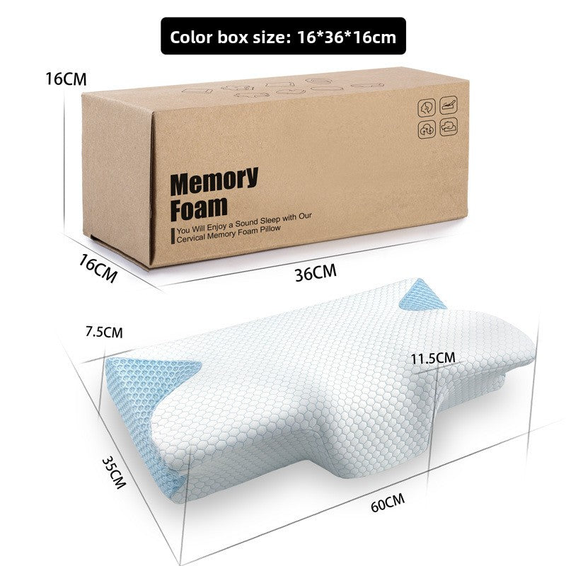 L'oreiller à mémoire de forme papillon rebondit lentement