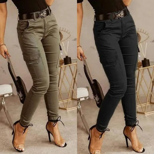 Pantalones vaqueros cargo para mujer