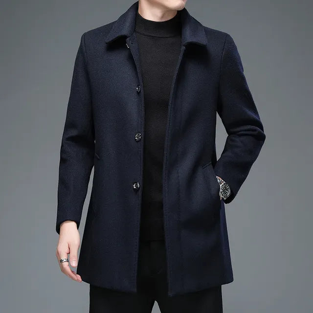 Veste Manteau en Laine d'Affaires