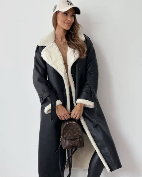 Manteau à Col et Revers pour L'hiver