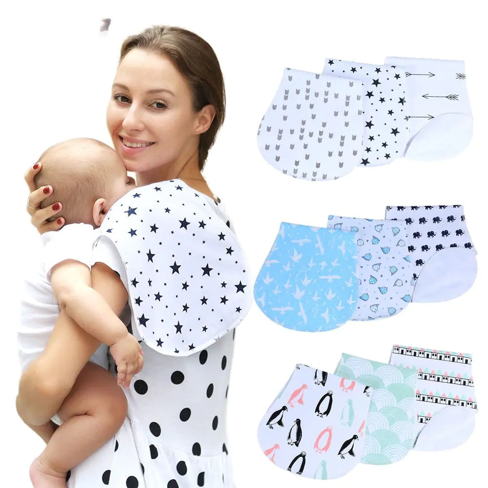 Ensemble de 3 Bavoirs Doux pour Bébé