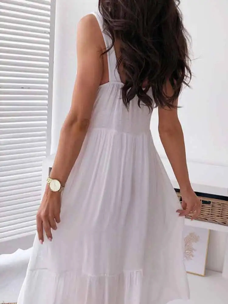 Robe Midi Boho Dos Nu Sexy