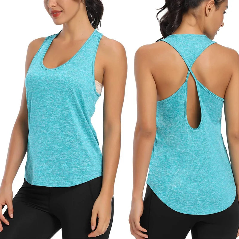 Gilets de Course Fitness et T-shirts de Yoga