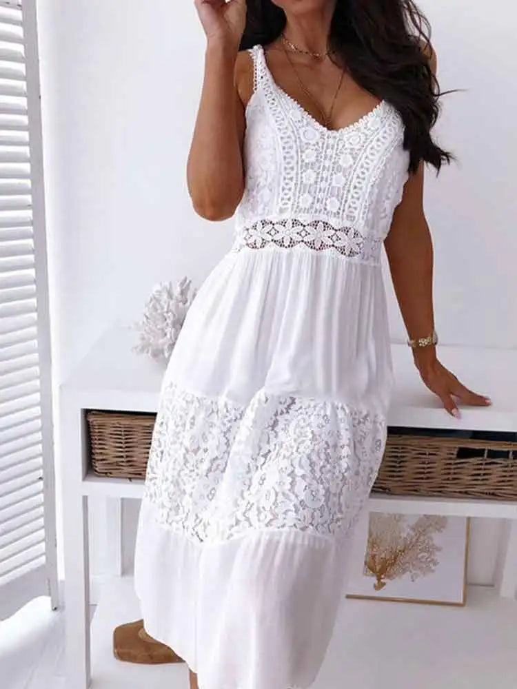 Robe Midi Boho Dos Nu Sexy