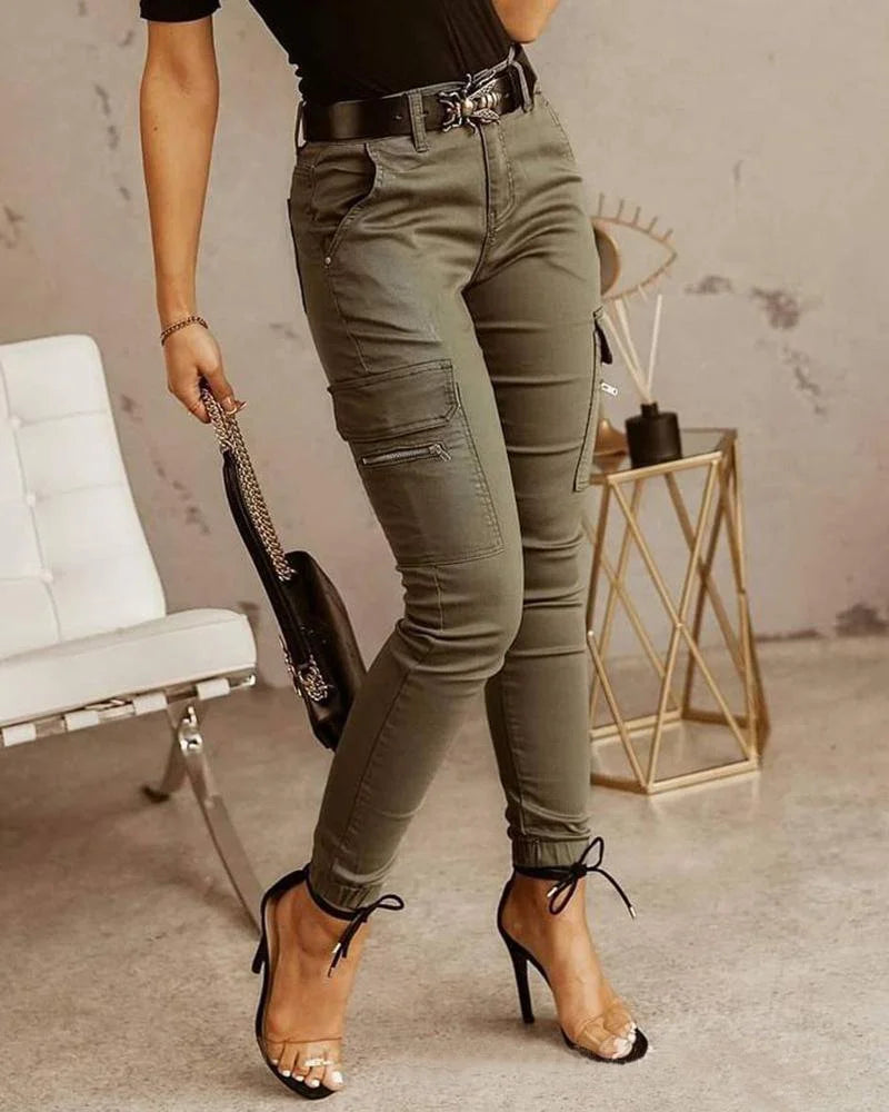 Pantalones vaqueros cargo para mujer