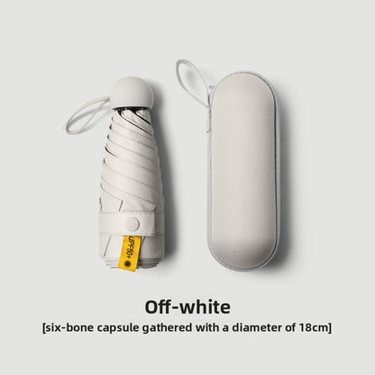 Parapluie pliable en caoutchouc noir