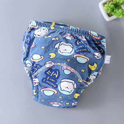 Culotte d'apprentissage lavable pour bébé, en coton respirant