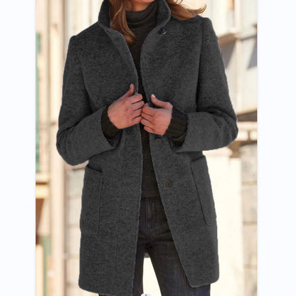 Manteau de laine boutonné