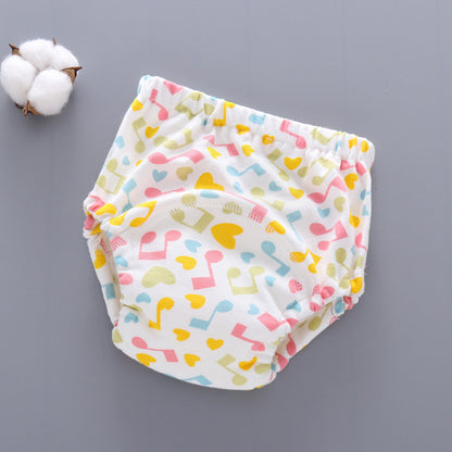 Culotte d'apprentissage lavable pour bébé, en coton respirant