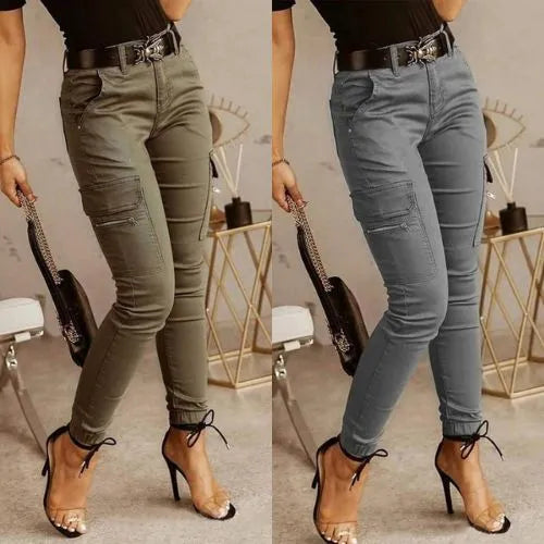 Pantalones vaqueros cargo para mujer