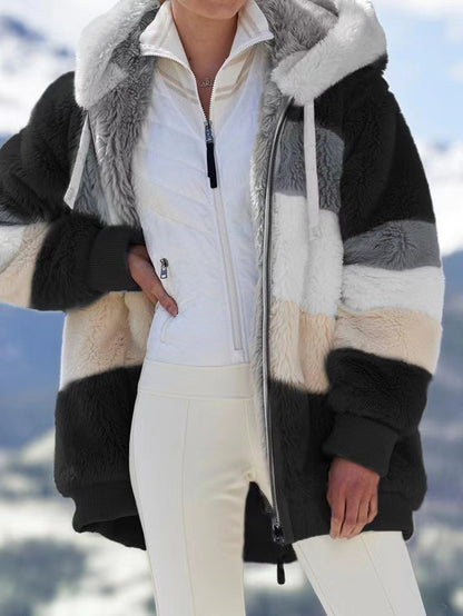 Manteau chaud en peluche pour l'hiver et l'automne