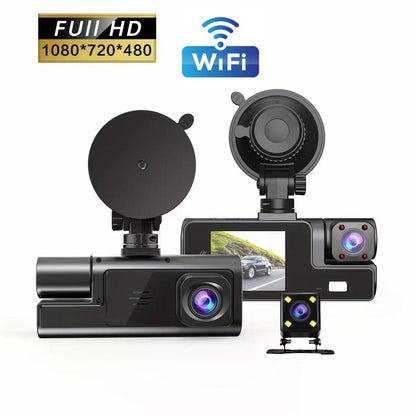 Caméra DVR de voiture HD 1080P à triple enregistrement