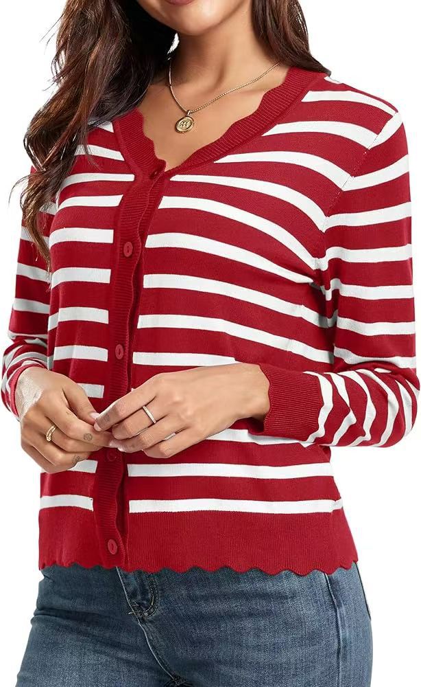 Cardigan en maille à manches courtes pour femme