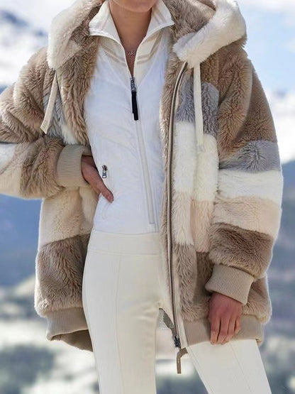 Manteau chaud en peluche pour l'hiver et l'automne