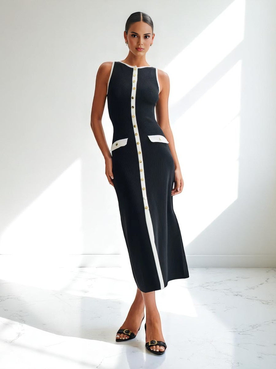 Robe en tricot sans manches