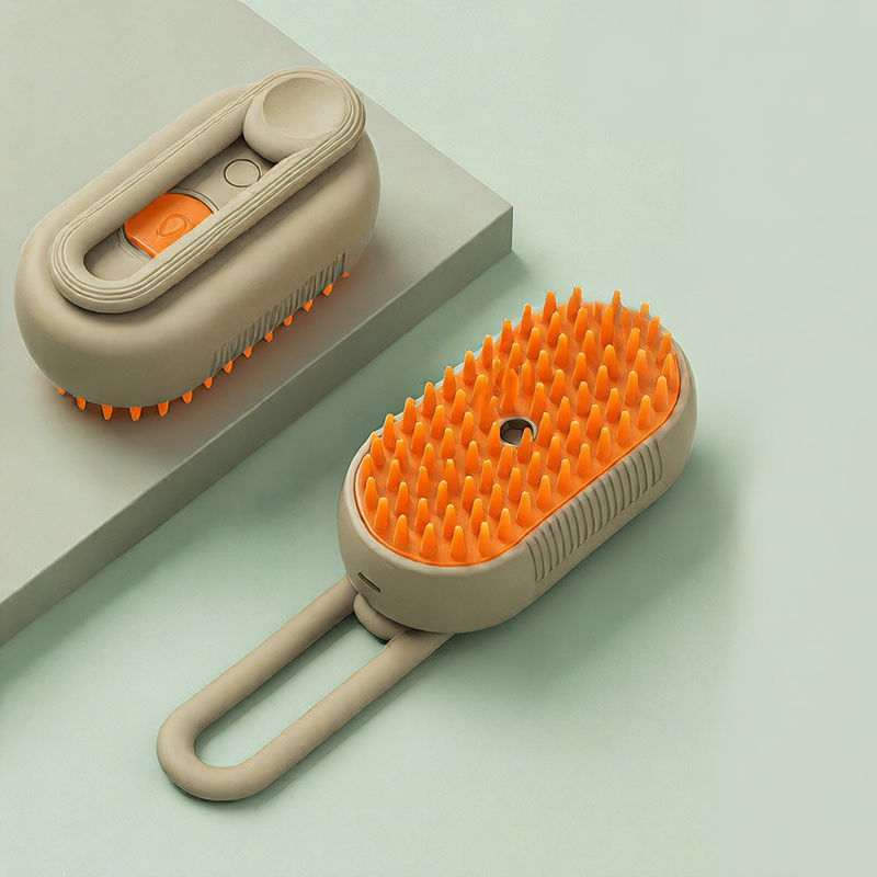 Peigne de massage et spray de toilettage pour animaux de compagnie rechargeable par USB