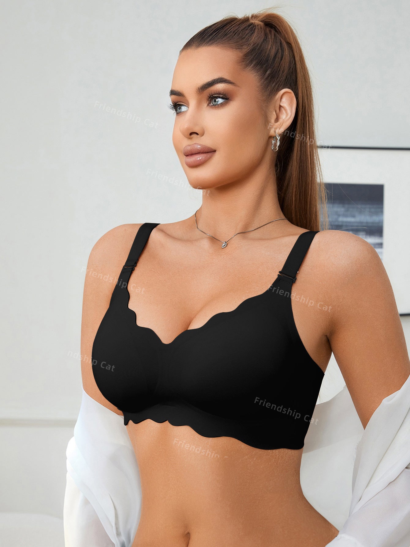 soutien-gorge sans couture avec dentelle