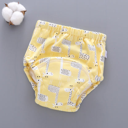 Culotte d'apprentissage lavable pour bébé, en coton respirant