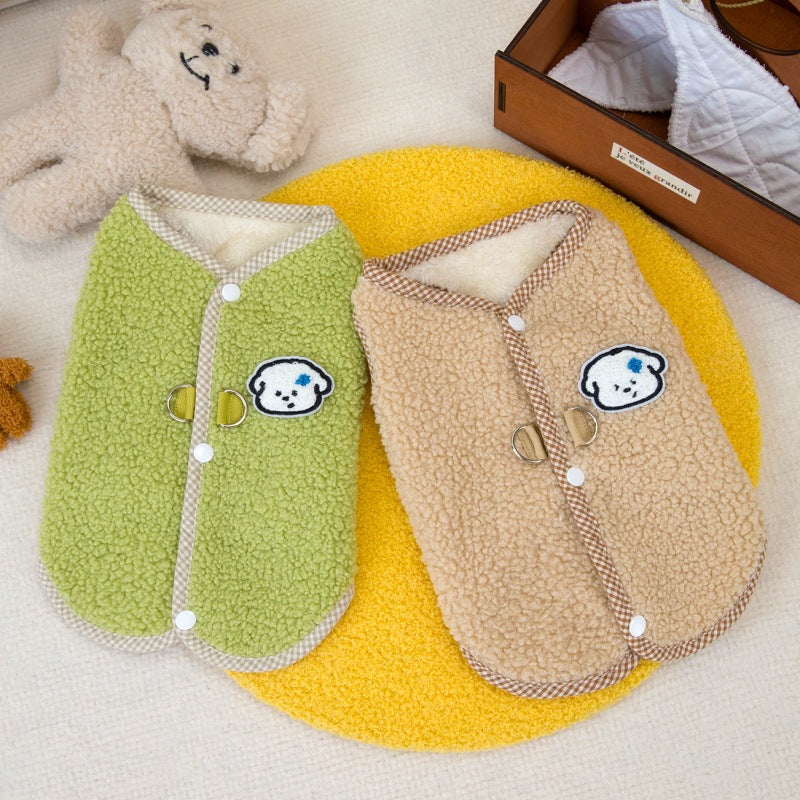 Veste ou pull chaud pour animaux de compagnie en velours