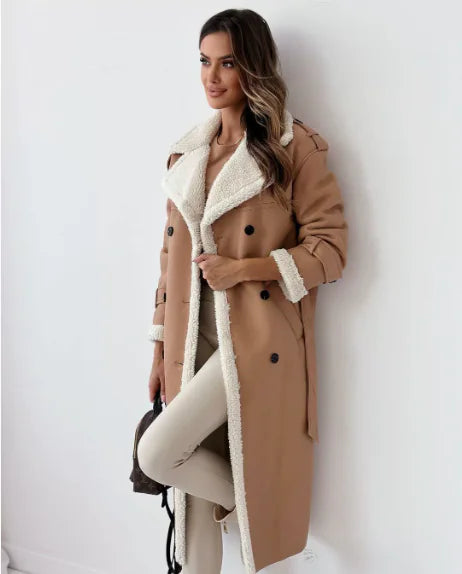 Manteau à Col et Revers pour L'hiver