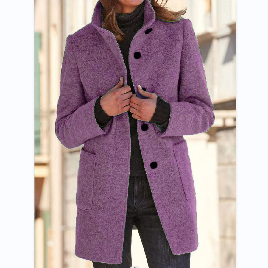 Manteau de laine boutonné