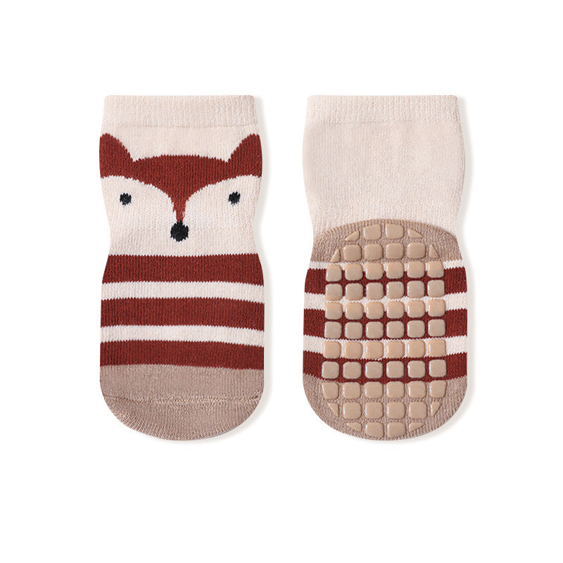 Chaussettes en coton antidérapantes pour bébés