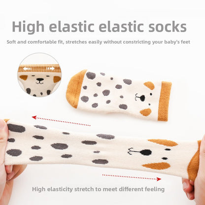 Chaussettes en coton antidérapantes pour bébés