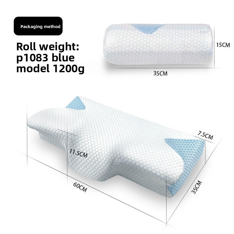 L'oreiller à mémoire de forme papillon rebondit lentement