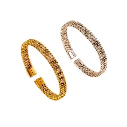 Bracelet circulaire en acier au titane souple pour femme élégante et rafiné