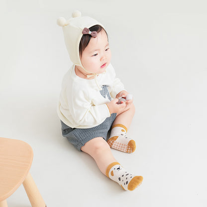 Chaussettes en coton antidérapantes pour bébés
