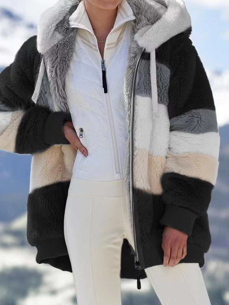 Manteau chaud en peluche pour l'hiver et l'automne