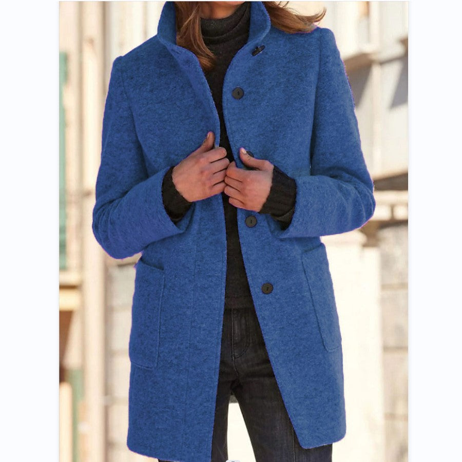 Manteau de laine boutonné