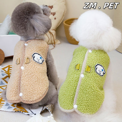 Veste ou pull chaud pour animaux de compagnie en velours