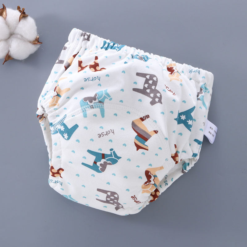 Culotte d'apprentissage lavable pour bébé, en coton respirant