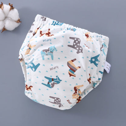 Culotte d'apprentissage lavable pour bébé, en coton respirant
