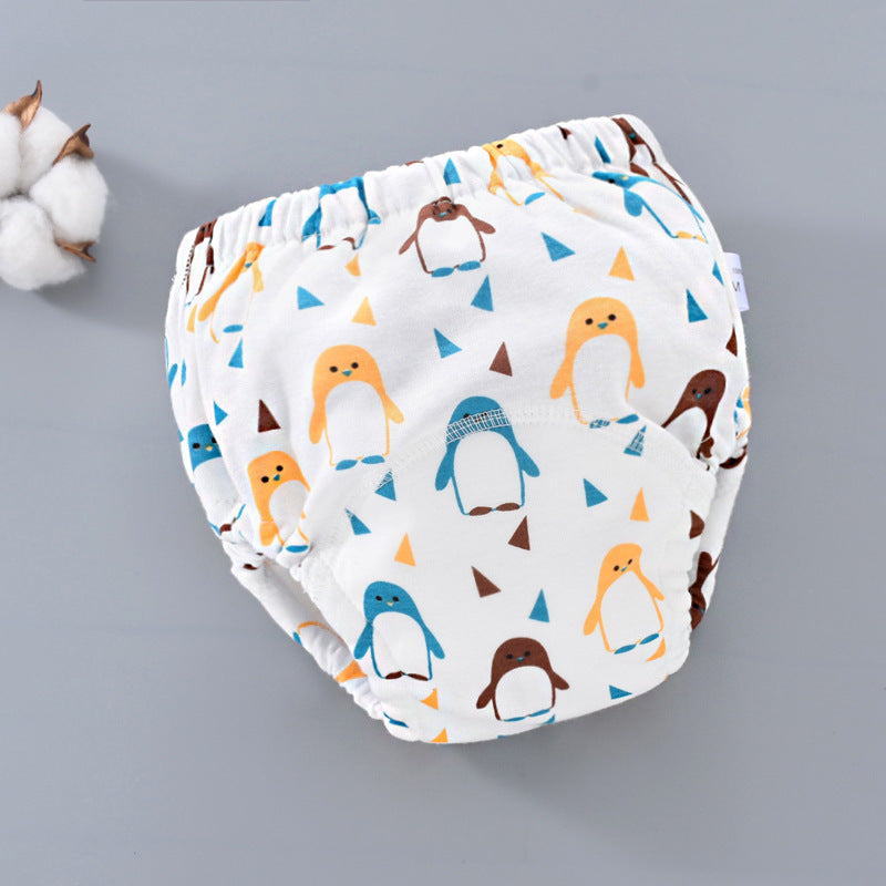 Culotte d'apprentissage lavable pour bébé, en coton respirant