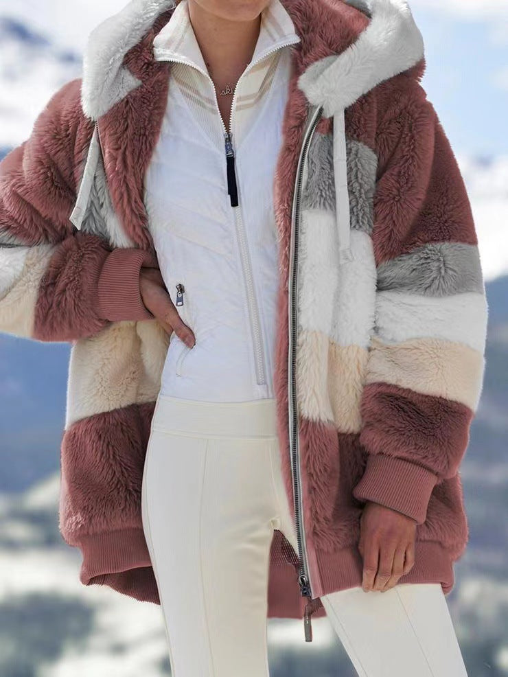 Manteau chaud en peluche pour l'hiver et l'automne