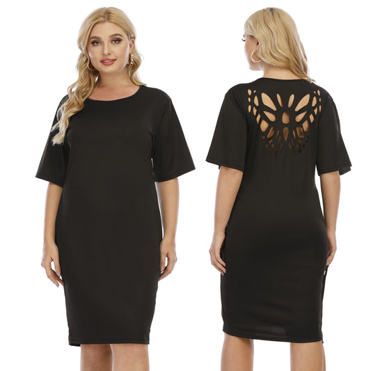 Robe longue à échancrure papillon pour femmes